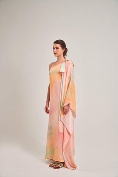 SUNSET ASYMMETRICAL TIE-UP DRESS - Sotbella