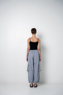 UTILITY STYLE GREY CARGO PANT-Sotbella